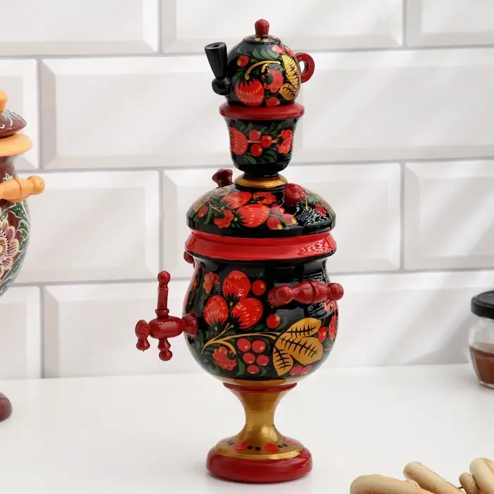 Фигура дерево &laquo;Самовар&raquo;, хохлома