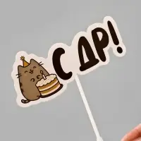 Коробка для маскировки денег в торте "С ДР", 11 х 8 х 6 см Коробка для маскировки денег в торте "С ДР", 11 х 8 х 6 см