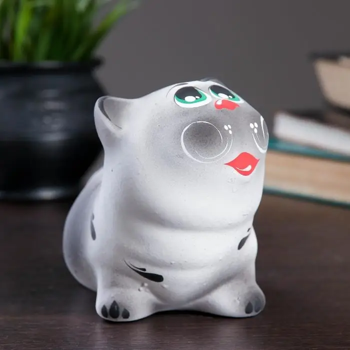 Копилка для денег «Кот-бегемот», керамика, 11×8×10 см Копилка для денег «Кот-бегемот», керамика, 11×8×10 см