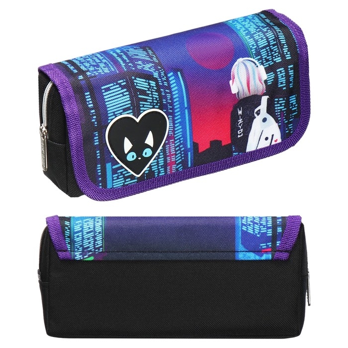 Пенал мягкий, 1 отделение, 95 х 205 х 70 мм, объёмный, deVENTE City Girl, створка на липучке 7020406 Пенал мягкий, 1 отделение, 95 х 205 х 70 мм, объёмный, deVENTE City Girl, створка на липучке 7020406