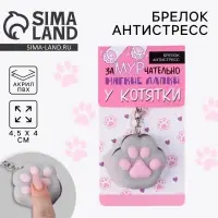 Брелок мялка для ключей &laquo;Лапка&raquo; 4.5&times;4 см