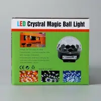 Ночник проектор &laquo;Хрустальный диско-шар&raquo; 17.5 см, динамик, свечение RGB, 220 В