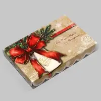 Коробка для печенья, кондитерская новогодняя упаковка, «Загадай желание» , 22×15×3 см
