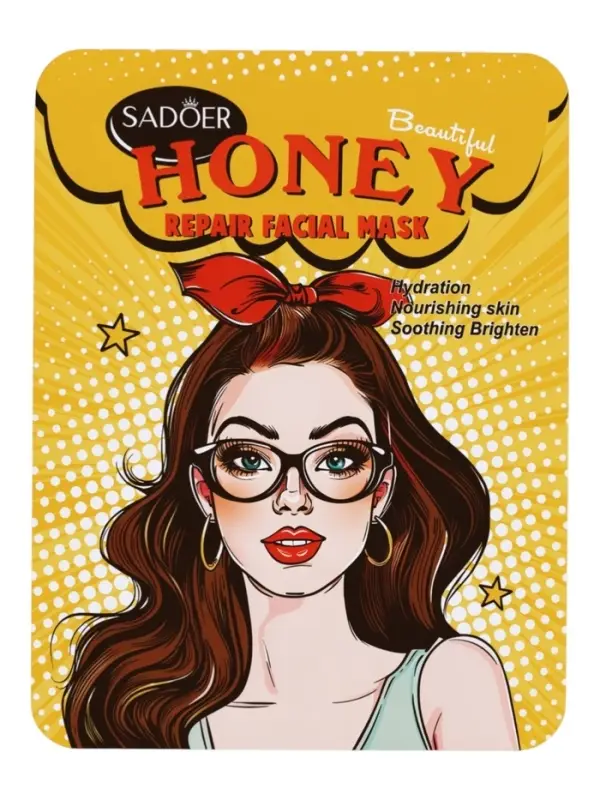 Маска тканевая восстанавливающая для лица с экстрактом меда, 25 г