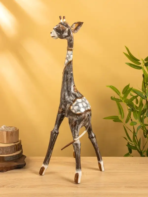 Сувенир Сувенир "Жирафик" дерево 25х25х70 см, цв. коричневый