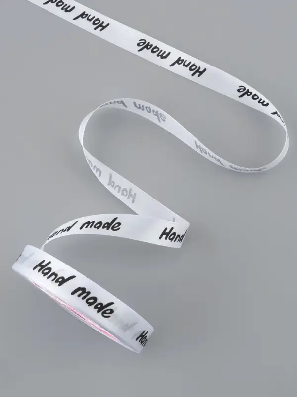 Лента атласная Hand Made, 15 мм, 23&plusmn;1 м, белая