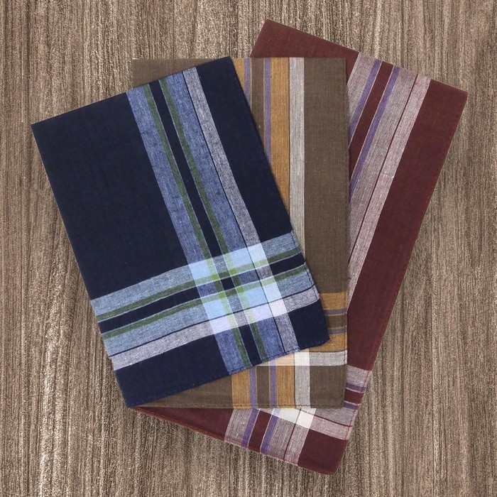 Набор мужских носовых платков 45447D-1721 38х38см 12шт жаккард сатин 81г/м, хл100% Набор мужских носовых платков 45447D-1721 38х38см 12шт жаккард сатин 81г/м, хл100%