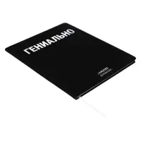 Дневник универсальный для 1-11 класса "Гениально", интегральная обложка, искусственная кожа, шелкография, ляссе, 80 г/м2