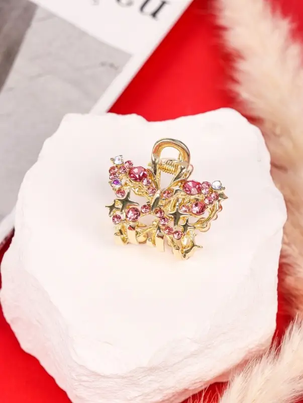 Крабик для волос &laquo;Селена галант&raquo;, бабочка, 3 см, золотистый