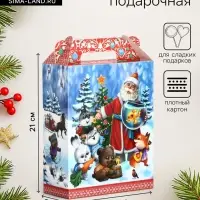 Подарочная коробка новогодняя &laquo;Золотая рыбка&raquo; 14&times;6&times;21 см