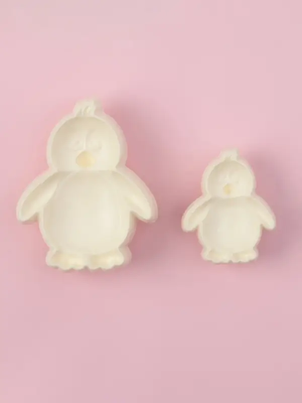 Печати для теста и мастики Доляна &laquo;Пингвин&raquo;, набор 2 шт., пластик, молочные