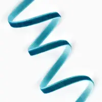 Лента бархатная, 6 мм, 18&plusmn;1 м, зелёная №34