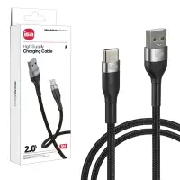 Кабель BX-5 USB на Type-C 1m 2A ISA черно-серый