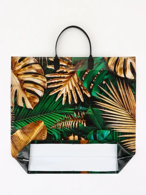 Пакет подарочный &laquo;Райский сад&raquo;, полиэтиленовый с пластиковой ручкой, 38&times;35 см, 90 мкм