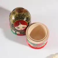 Матрёшка дерево &laquo;Анна&raquo;, хохлома, 5-кукольная, 11 см
