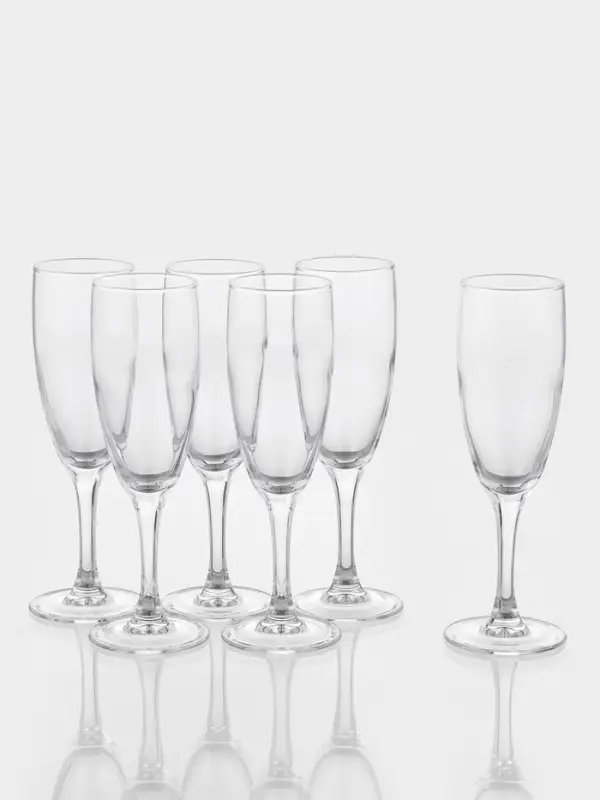 Бокалы для шампанского Luminarc French Brasserie, 170 мл, h=18.5 см, набор 6 шт., стекло, прозрачные