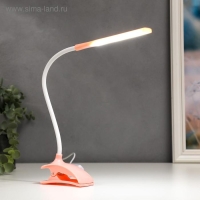 Лампа на прищепке "3мейка" 1Вт 14 LED USB розовый 9х3,5х42 см RISALUX