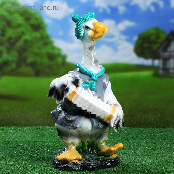 Садовая фигура Садовая фигура "Гусь с гармошкой" 46х23х23см