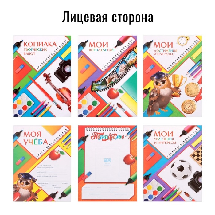 Папка школьная на кольцах «Портфолио школьника», 6 листов-разделителей, 24,5 х 32 см. Папка школьная на кольцах «Портфолио школьника», 6 листов-разделителей, 24,5 х 32 см.