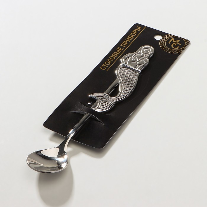 Ложка десертная из нержавеющей стали Magistro &laquo;Русалочка&raquo;, длина 16 см, цвет серебряный