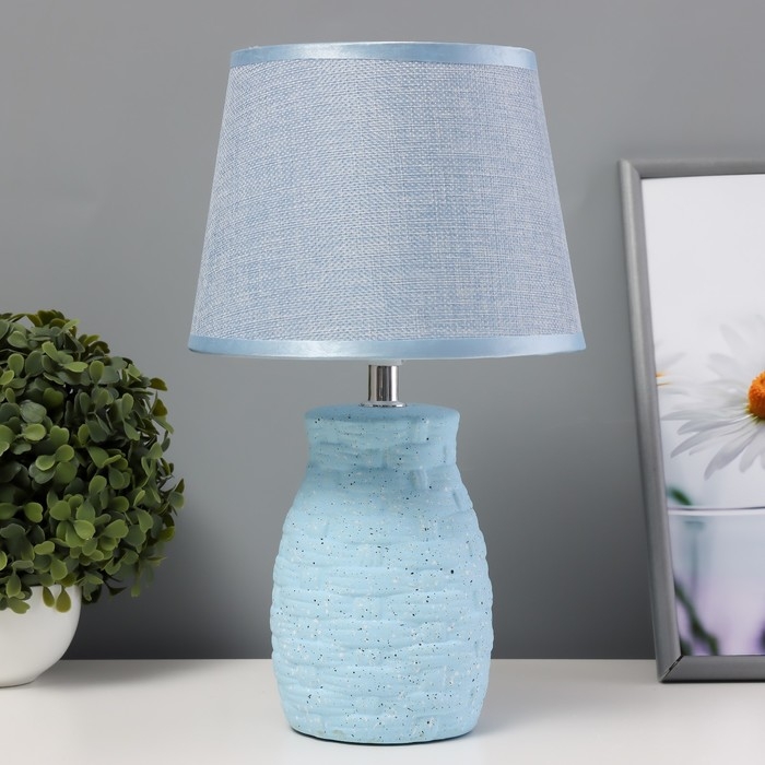 Лампа настольная 16249/1BL Е14 40Вт синий/плетёнка 20х20х33,5 см RISALUX Лампа настольная 16249/1BL Е14 40Вт синий/плетёнка 20х20х33,5 см RISALUX