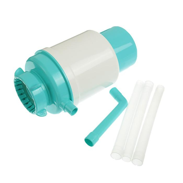 Помпа для воды  Помпа для воды "Дельфин" Эко, механическая, под бутыль от 12 до 19 л, бирюзовая