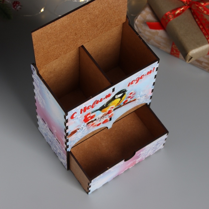 Новогодний чайный домик Новогодний чайный домик "С Новым годом" 20х15х8,5 см