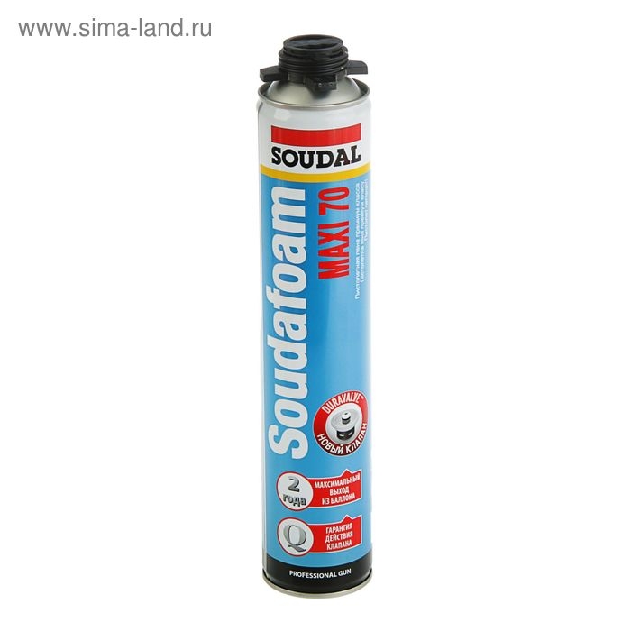 Пена монтажная Soudal Soudafoam Maxi 70, пистолетная, летняя, до 70 л, 870 мл Пена монтажная Soudal Soudafoam Maxi 70, пистолетная, летняя, до 70 л, 870 мл