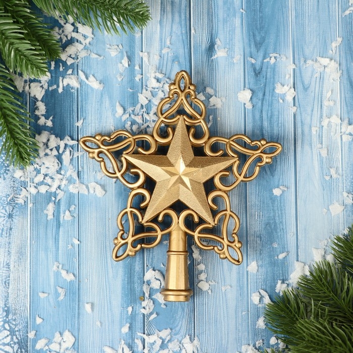 Наконечник Наконечник "Звезда" вензеля, 14х16 см, золото