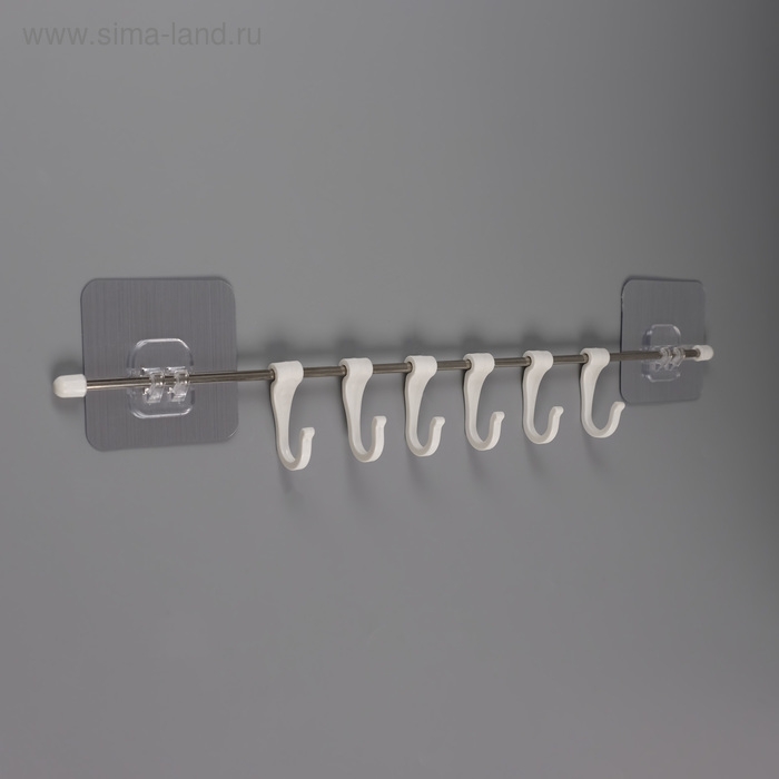 Держатель для полотенца на липучках, нержавеющая сталь, цвет хром Держатель для полотенца на липучках, нержавеющая сталь, цвет хром