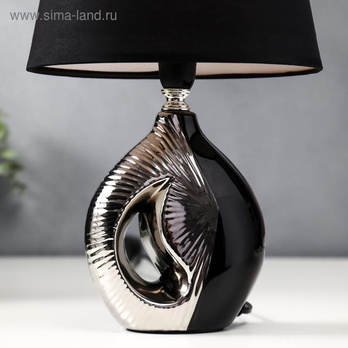 Лампа настольная 36657/1 E14 40Вт черный-серебро H31,5 см RISALUX