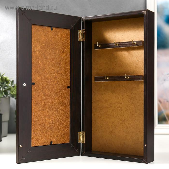 Ключница Ключница "Цветы" венге 16х31 см МИКС