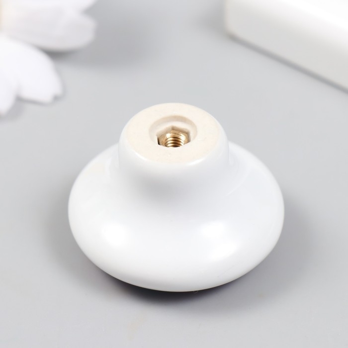 Ручка для шкатулки керамика, металл Ручка для шкатулки керамика, металл "Единорожка в облаках" 3,8х3,8 см