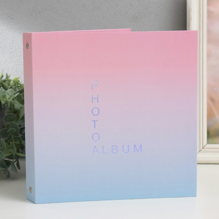 Фотоальбом на кольцах на 200 фото 6х9 см Фотоальбом на кольцах на 200 фото 6х9 см "Градиент" 3х22,7х23,5 см