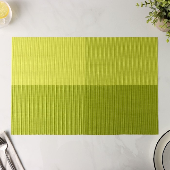 Салфетка сервировочная на стол «Настроение», 45×30 см, цвет зелёный