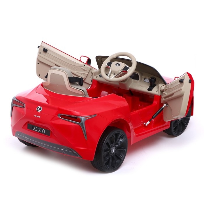 Электромобиль LEXUS LC500, EVA колёса, кожаное сидение, цвет красный Электромобиль LEXUS LC500, EVA колёса, кожаное сидение, цвет красный