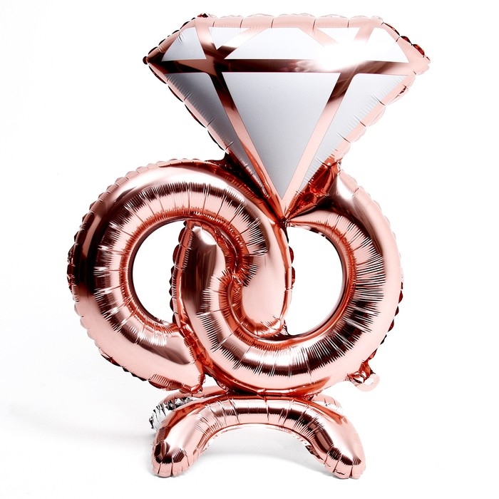 Шар фольгированный 35" &laquo;Свадебные кольца&raquo;, под воздух