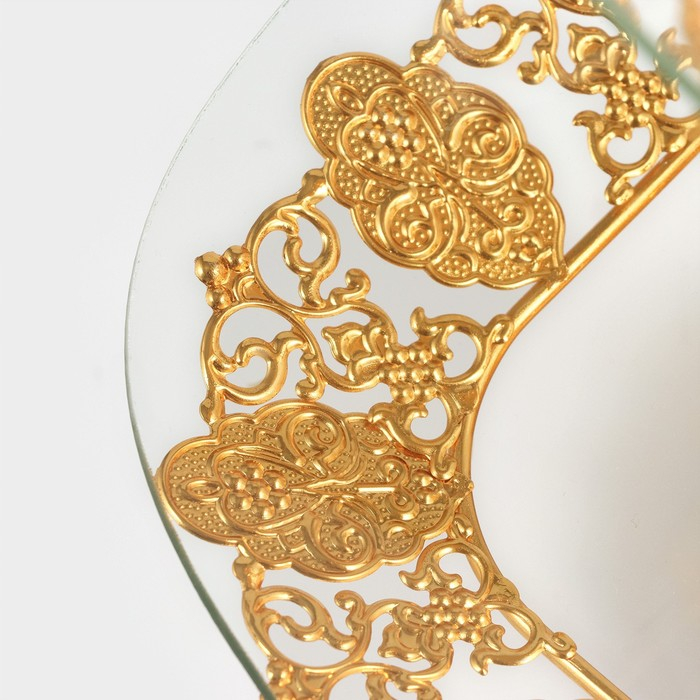 Этажёрка - фруктовница квадратная, 2 яруса, 29×29 см, 17×17 см, высота 43 см, стекло