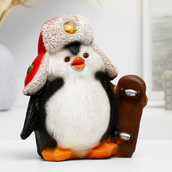 Копилка  Копилка "Пингвин с доской" 18х16х12см