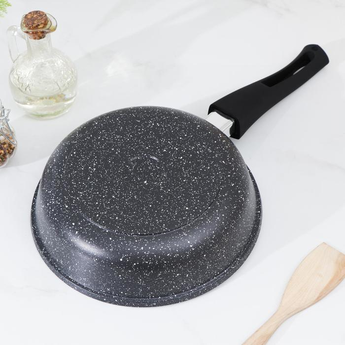 Сковорода Доляна «Элит», d=22 см, съёмная ручка, стеклянная крышка, антипригарное покрытие Сковорода Доляна «Элит», d=22 см, съёмная ручка, стеклянная крышка, антипригарное покрытие