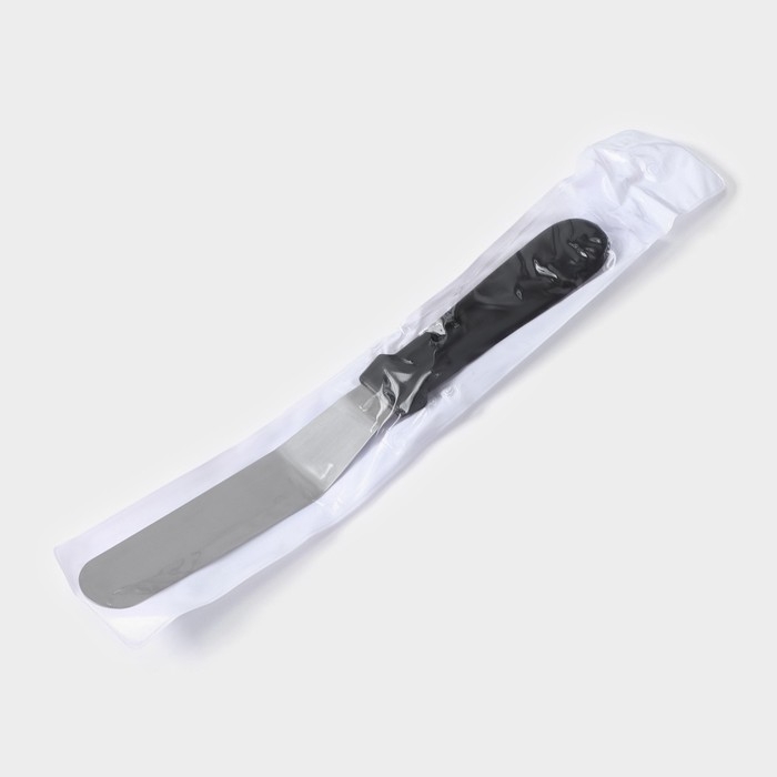 Кондитерская лопатка - палетка, изогнутая, 26,7 см, рабочая часть 14,5 см, цвет чёрный Кондитерская лопатка - палетка, изогнутая, 26,7 см, рабочая часть 14,5 см, цвет чёрный