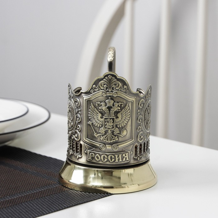 Подстаканник «Герб РФ», d=61 мм, латунный Подстаканник «Герб РФ», d=61 мм, латунный