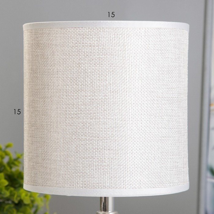 Настольная лампа Настольная лампа "Линен" E14 40Вт белый-серый 15х15х28 см RISALUX