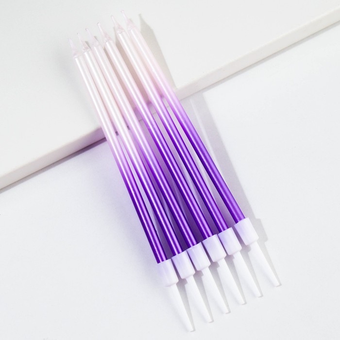 Свечи для торта «В твой особенный день», фиолетовые, 6 шт., 13 х 0,4 см Свечи для торта «В твой особенный день», фиолетовые, 6 шт., 13 х 0,4 см