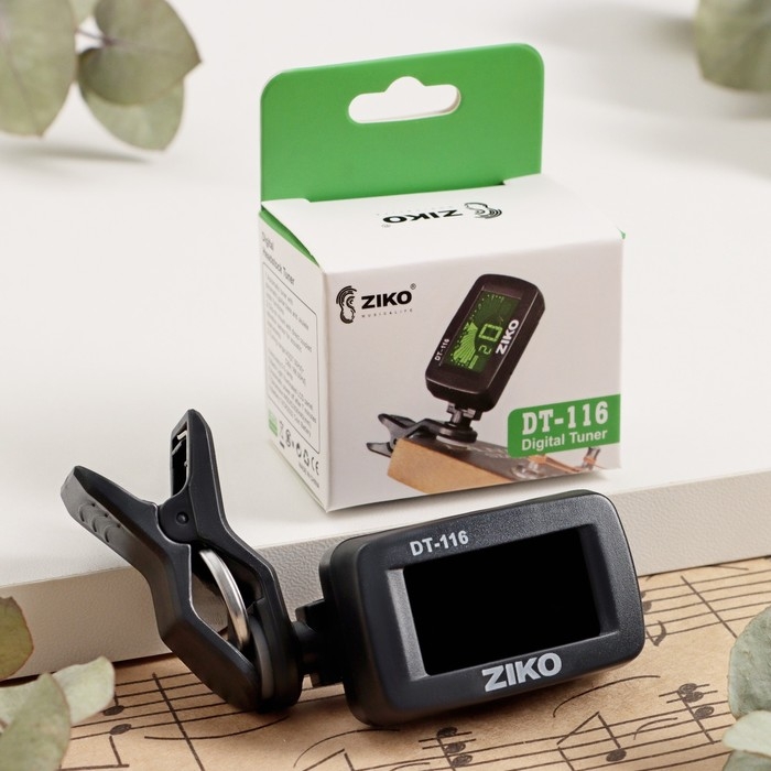 Гитарный тюнер мини Ziko DT-116 гитара, скрипка, укулеле Гитарный тюнер мини Ziko DT-116 гитара, скрипка, укулеле