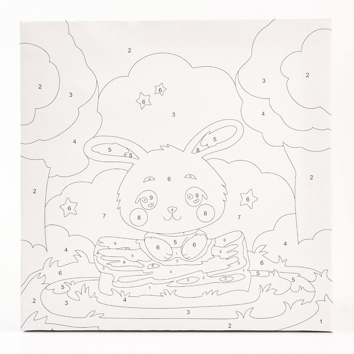 Картина по номерам «Зайчик в лесу», 20 × 20, на холсте, с подрамником