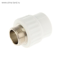 Муфта комбинированная VALFEX, d=25 мм x 3/4", наружная резьба, полипропиленовая