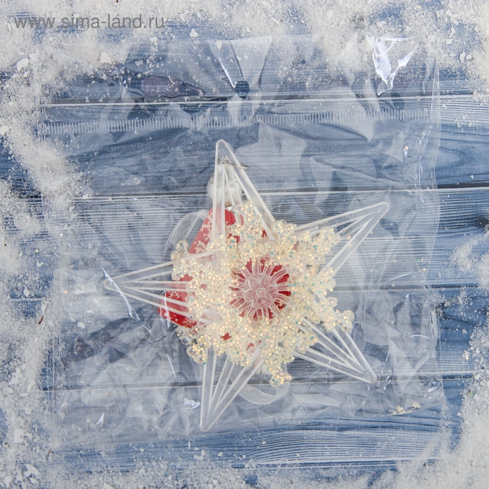 Украшение ёлочное Украшение ёлочное "Полярная звезда" d-11,5 см, прозрачный