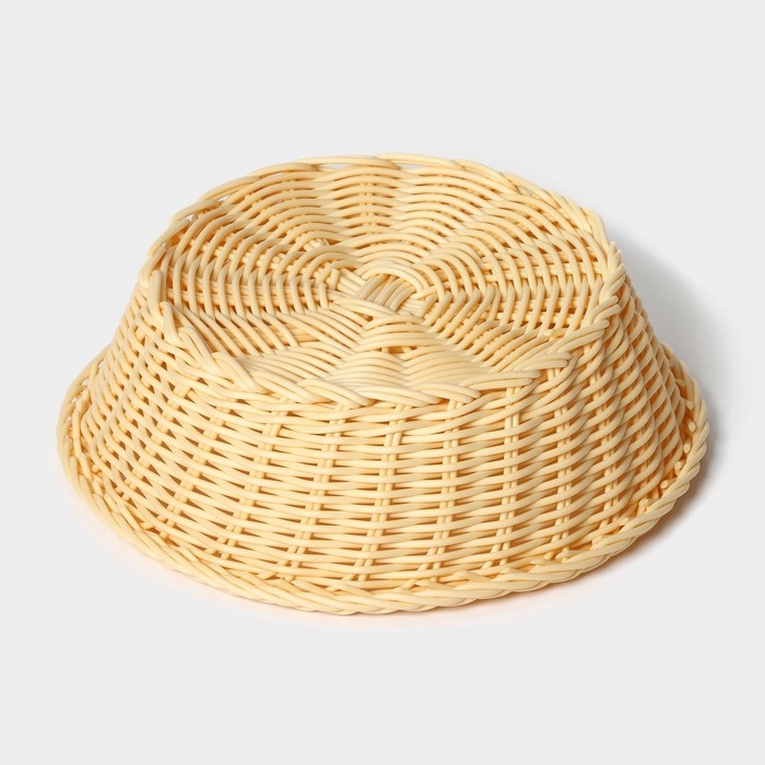 Корзинка для подачи Доляна &laquo;Ваниль&raquo;, 21&times;21&times;6,5 см, цвет молочный