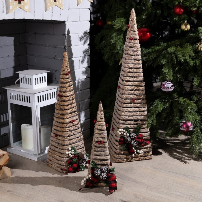 Светодиодная фигура «Эко-конусы» 40, 60, 80 см, текстиль, металл, батарейки ААх2 (не в комплекте), свечение тёплое белое Светодиодная фигура «Эко-конусы» 40, 60, 80 см, текстиль, металл, батарейки ААх2 (не в комплекте), свечение тёплое белое